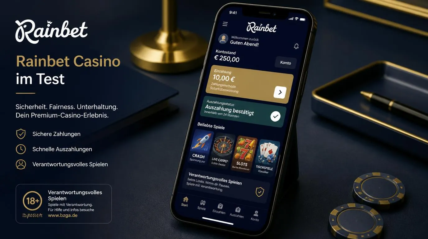 Casino-App auf einem Smartphone mit €10 Einzahlung und bestätigter Auszahlung innerhalb von 24 Stunden